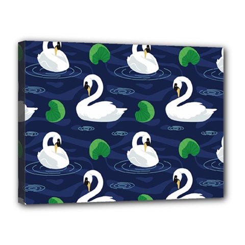 Swan Pattern Elegant Design Canvas 16  X 12  (stretched) by Wegoenart