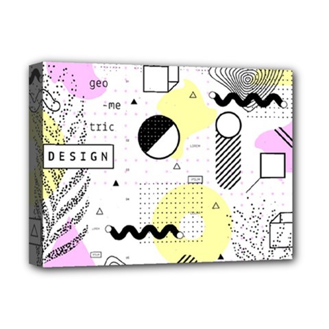 Graphic-design-geometric-background Deluxe Canvas 16  X 12  (stretched)  by Wegoenart