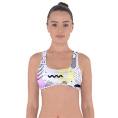 Graphic-design-geometric-background Got No Strings Sports Bra by Wegoenart