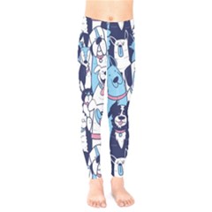 Dogs-seamless-pattern Kids  Leggings by Wegoenart