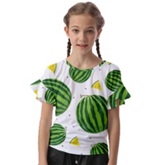 Watermelon Fruit Kids  Cut Out Flutter Sleeves by ConteMonfrey