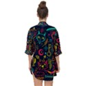 Sketch-graphic-illustration Open Front Chiffon Kimono View2