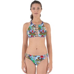 Graffiti Characters Seamless Patterns Perfectly Cut Out Bikini Set by Wegoenart