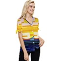 Background Abstract Horizon Bow Sleeve Button Up Top View3