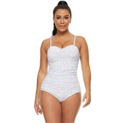 Computer Cyber Circuitry Circuits Electronic Retro Full Coverage Swimsuit by Jancukart