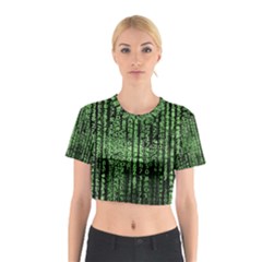 Matrix Technology Tech Data Digital Network Cotton Crop Top by Wegoenart