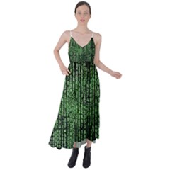 Matrix Technology Tech Data Digital Network Tie Back Maxi Dress by Wegoenart