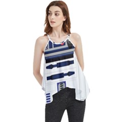 Robot R2d2 R2 D2 Pattern Flowy Camisole Tank Top by Jancukart