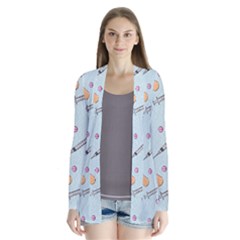 Medicine Items Drape Collar Cardigan by SychEva