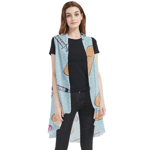 Medicine Items Sleeveless Chiffon Waistcoat Shirt by SychEva