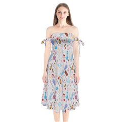 Medical Devices Shoulder Tie Bardot Midi Dress by SychEva