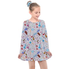 Medical Devices Kids  Long Sleeve Dress by SychEva