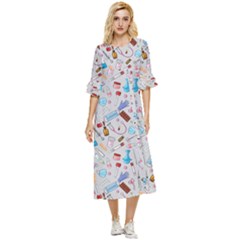 Medical Devices Double Cuff Midi Dress by SychEva