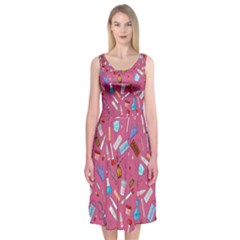 Medical Devices Midi Sleeveless Dress by SychEva