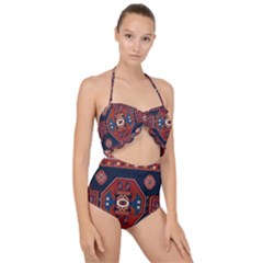 Armenian Carpet Scallop Top Cut Out Swimsuit by Gohar