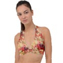 Seamless Pattern Textile Surface Luxury Vintage Halter Plunge Bikini Top View1