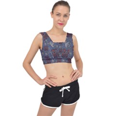 Armenian Ornaments V-back Sports Bra by Gohar