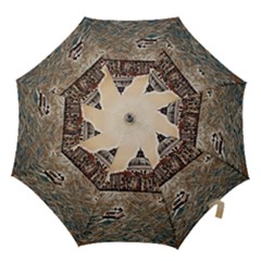 Boat In Venice San Mark`s Basilica - Italian Tour Vintage Hook Handle Umbrellas (medium) by ConteMonfrey