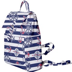 Seamless Marine Pattern Buckle Everyday Backpack by BangZart