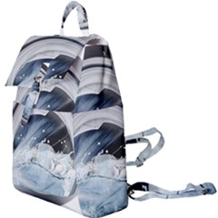 Gray Washing Machine Illustration Buckle Everyday Backpack by Jancukart