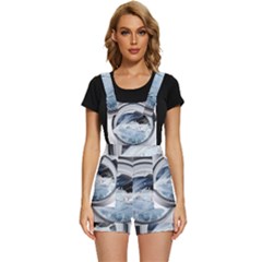 Gray Washing Machine Illustration Short Overalls by Jancukart