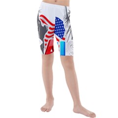 New York City Holiday United States Usa Kids  Mid Length Swim Shorts by Jancukart