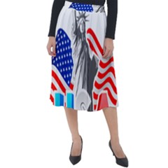New York City Holiday United States Usa Classic Velour Midi Skirt  by Jancukart