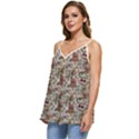 Architecture ornaments Casual Spaghetti Strap Chiffon Top View2