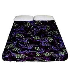 Abstract Collage Random Pattern Fitted Sheet (queen Size) by dflcprintsclothing