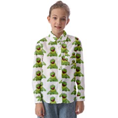 Kermit The Frog Kids  Long Sleeve Shirt by Valentinaart