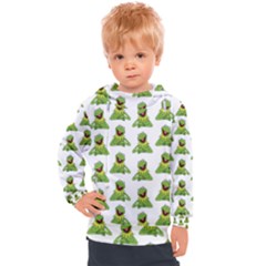 Kermit The Frog Kids  Hooded Pullover by Valentinaart