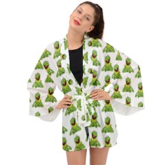 Kermit The Frog Long Sleeve Kimono by Valentinaart