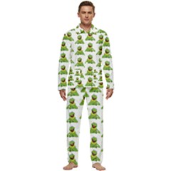 Kermit The Frog Men s Long Sleeve Velvet Pocket Pajamas Set by Valentinaart