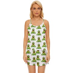 Kermit The Frog Satin Pajama Short Set by Valentinaart