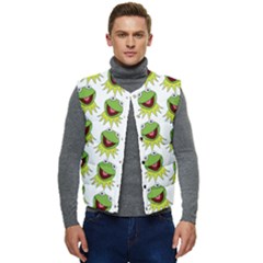 Kermit The Frog Men s Short Button Up Puffer Vest	 by Valentinaart