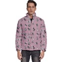 Insects pattern Men s Puffer Bubble Jacket Coat View1