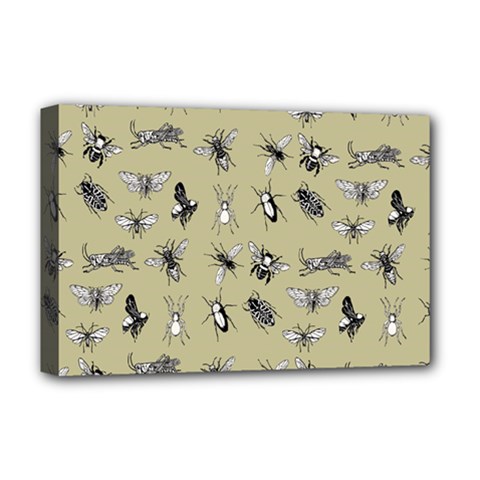 Insects Pattern Deluxe Canvas 18  X 12  (stretched) by Valentinaart