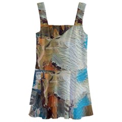 Abstract Mountains Landscape Tabloid Texture Kids  Layered Skirt Swimsuit by danenraven