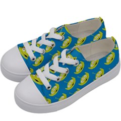 Pattern Aliens Kids  Low Top Canvas Sneakers by artworkshop