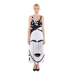 Frida Kahlo  Sleeveless Maxi Dress by Sobalvarro