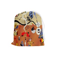 Carnival Of The Harlequin Art Drawstring Pouch (large) by danenraven