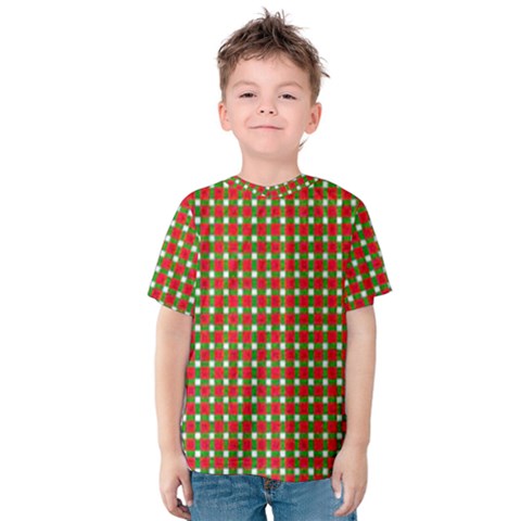 Lumberjack Plaid, Buffalo Plaid, Kids  Cotton Tee by artworkshop