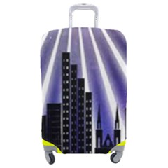 Superhero City Background Luggage Cover (medium) by artworkshop