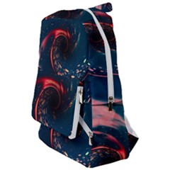 Fluid Swirl Spiral Twist Liquid Abstract Pattern Travelers  Backpack by Ravend