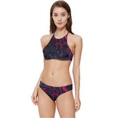 Granite Glitch Banded Triangle Bikini Set by MRNStudios
