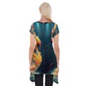 Flame Deep Sea Underwater Creature Wild Short Sleeve Side Drop Tunic View2