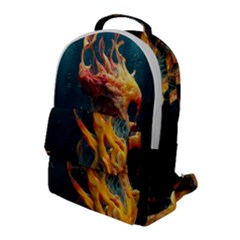 Flame Deep Sea Underwater Creature Wild Flap Pocket Backpack (large) by Pakemis