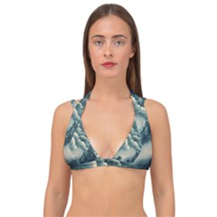 Mountains Alps Nature Clouds Sky Fresh Air Double Strap Halter Bikini Top by Pakemis