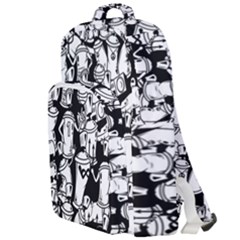 Graffiti Spray Can Characters Seamless Pattern Double Compartment Backpack by Pakemis