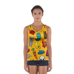 Graffiti Characters Seamless Ornament Sport Tank Top  by Pakemis